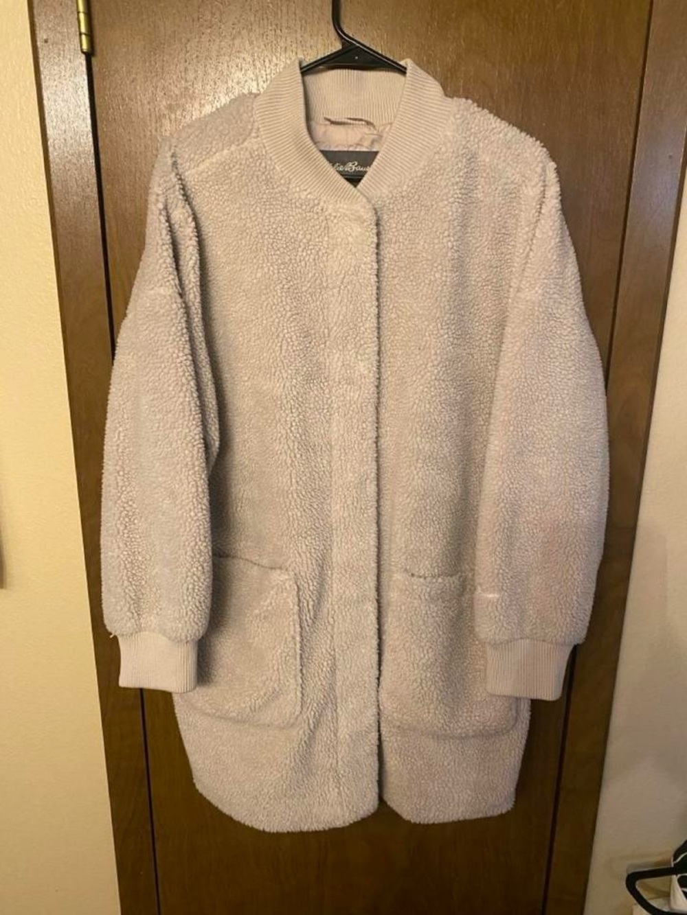 Eddie Bauer Light Ivory Teddy Sherpa Jacket